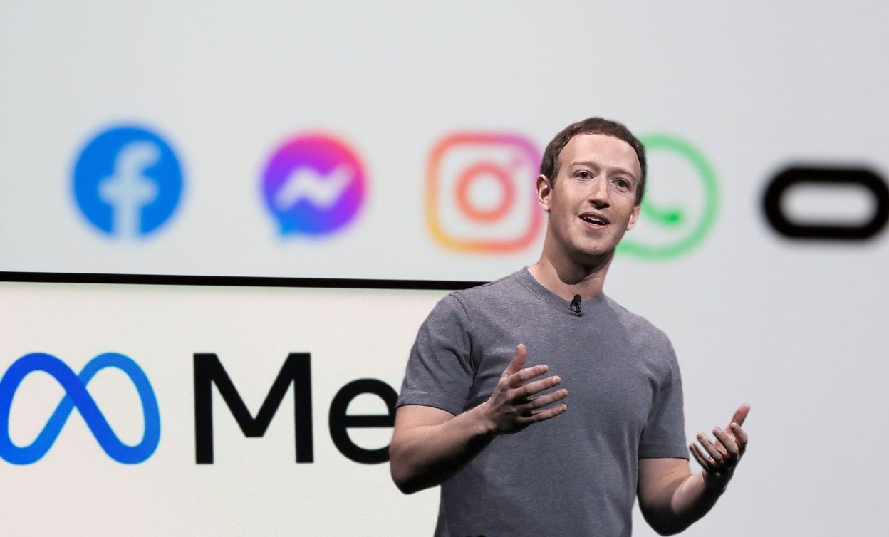 Mark Zuckerberg ขึ้นเวทีแนะนำ Meta พร้อมโลโก้ Facebook, Messenger, Instagram และ Quest