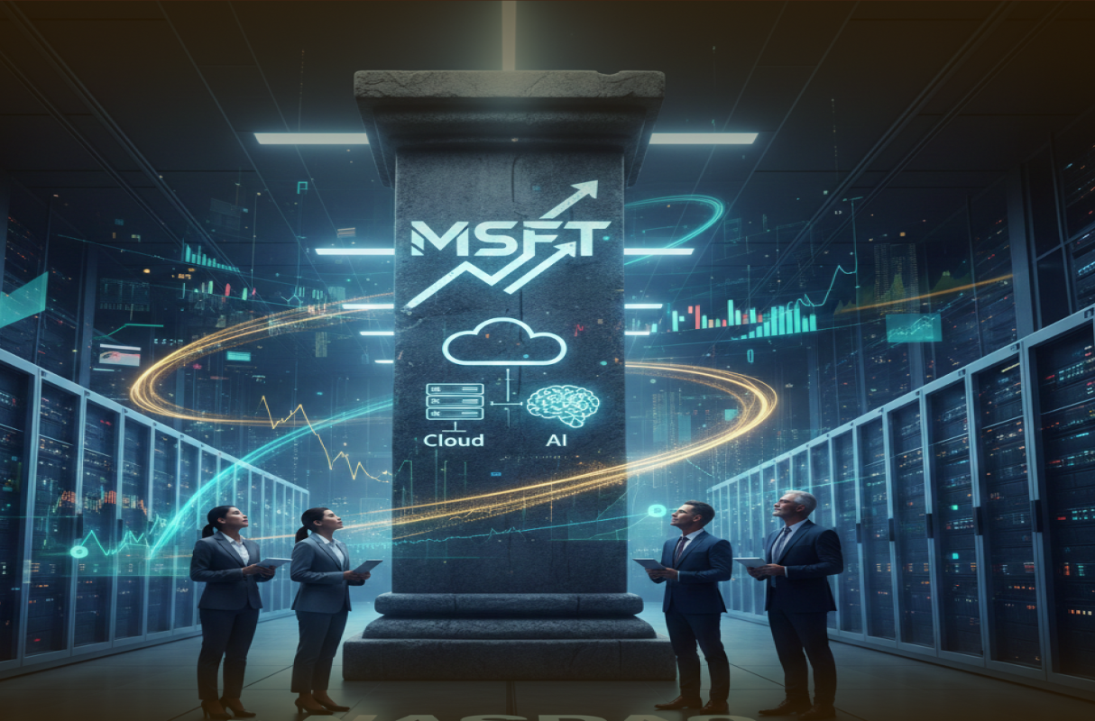 โลโก้ Microsoft พร้อมไอคอน Cloud และ AI สื่อถึงบริการที่มาตรฐานความเป็นส่วนตัวใหม่ครอบคลุม