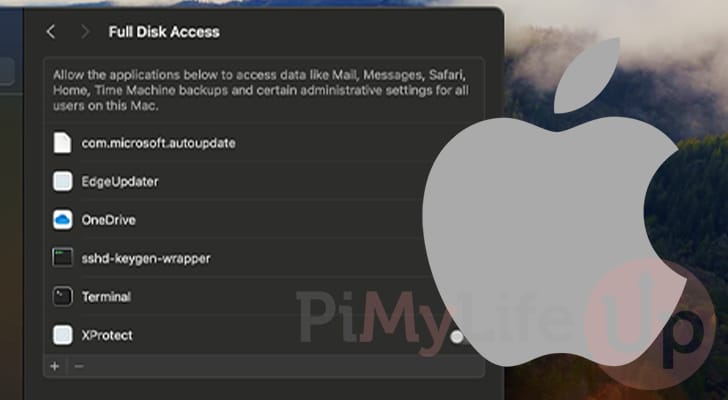 เปรียบเทียบหน้าต่าง Full Disk Access ใน macOS รุ่นเดิมและรุ่นใหม่